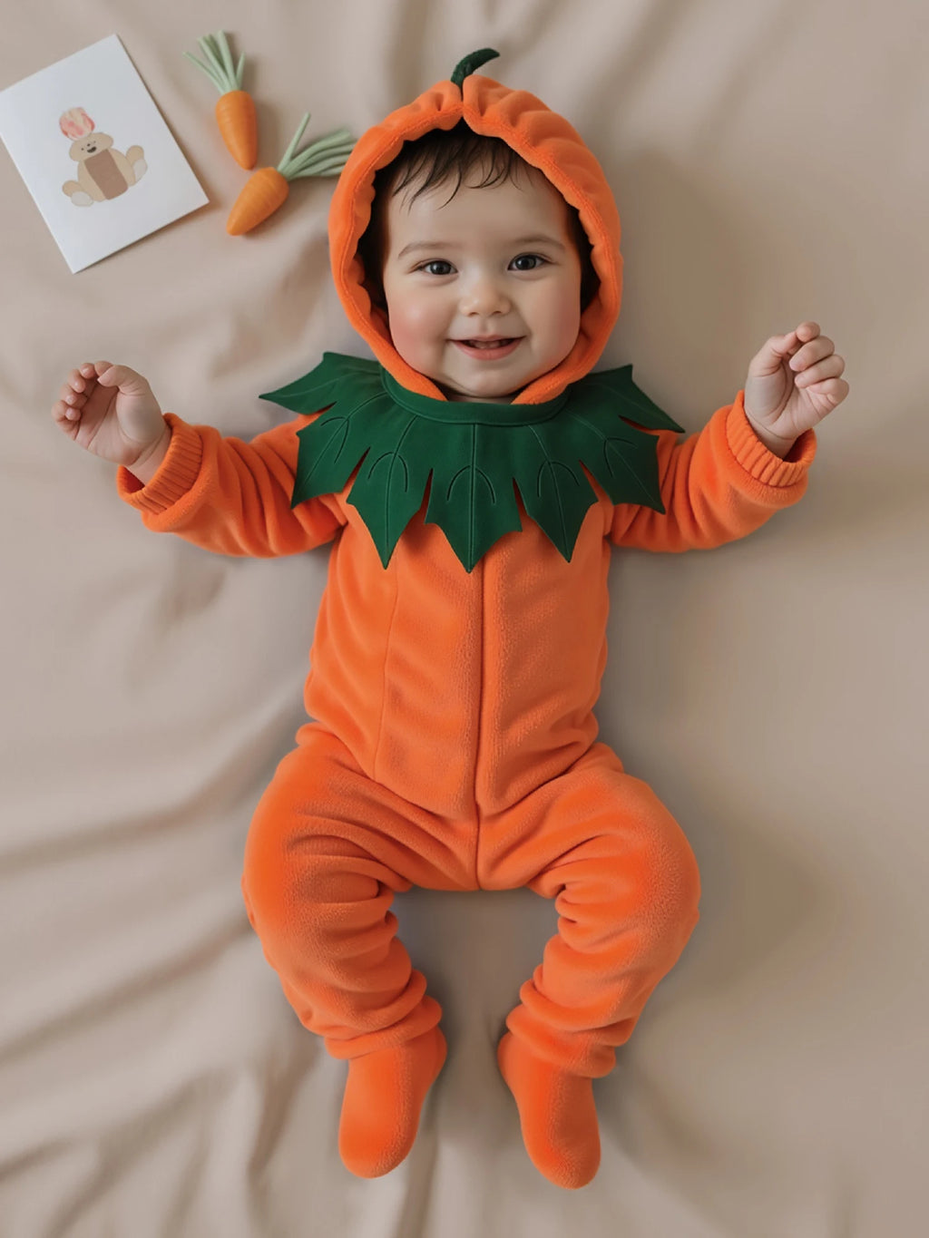 Cozy Pumpkin Costume Romper for Infants - Infant Halloween Costumes