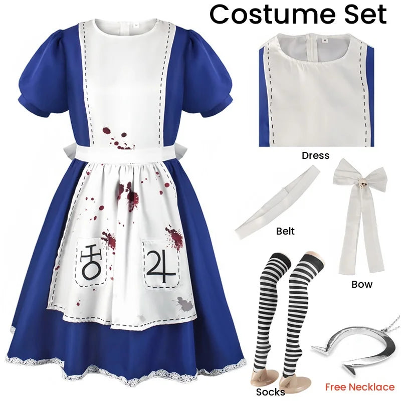 Anime Alice Princess Dress Maid Apron Dress Game Madness Returns |  Alice Cosplay Costume | Halloween Party