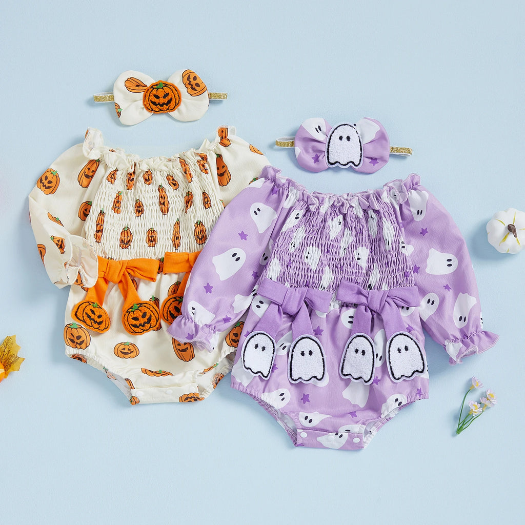 Boo-tiful Baby Ghost Romper & Headband Set - Infant Halloween Costume