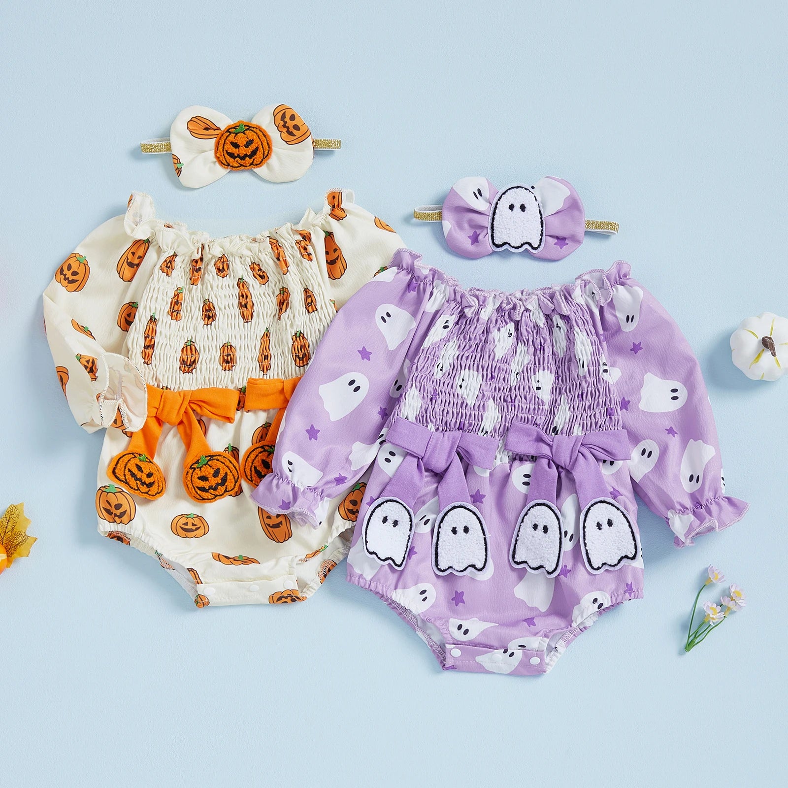 Boo-tiful Baby Ghost Romper & Headband Set - Infant Halloween Costume