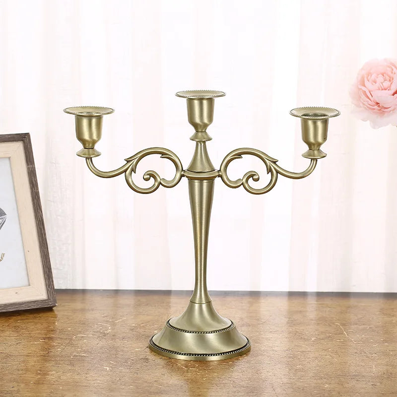 Gothic 3-Arm Candelabra | Vintage Haunted Mansion Candlestick Holder