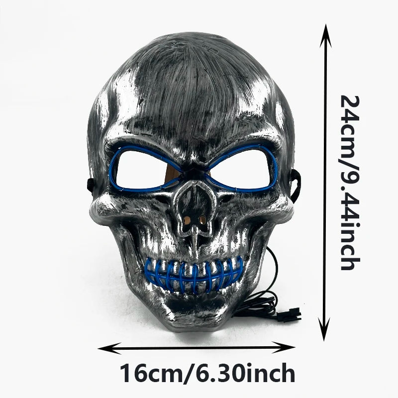 Scary Skeleton Gentleman Mask | Full Head & Chest Latex Horror Mask with Top Hat