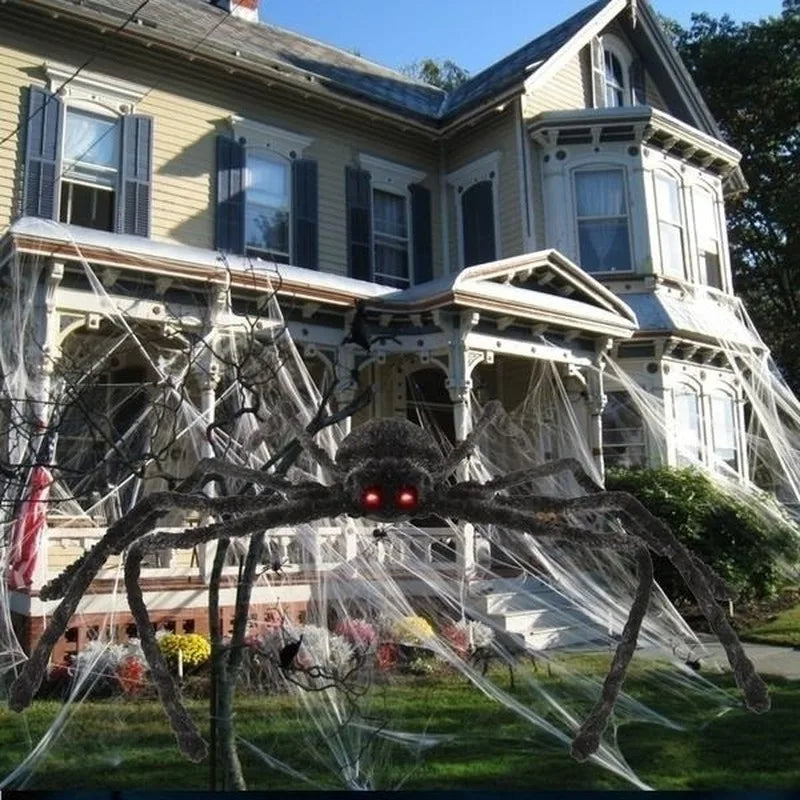 Giant Halloween Spider Decoration | Posable Hairy Spider Prop for Haunted House | Halloween Decor (Available up to 200cm!)