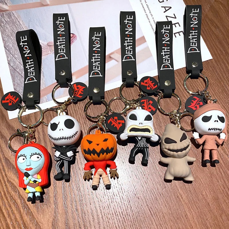 Cute Pumpkin King & Ghost Pals Keychain | Spooky Cartoon Bag Charm | Party Favors