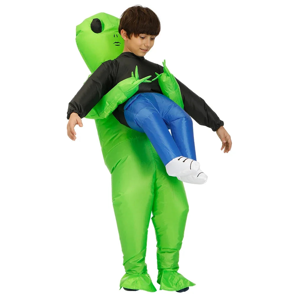 Inflatable Alien Abduction Costume | Funny "Carried By" Blow-Up Suit (Adult & Child Sizes Available)