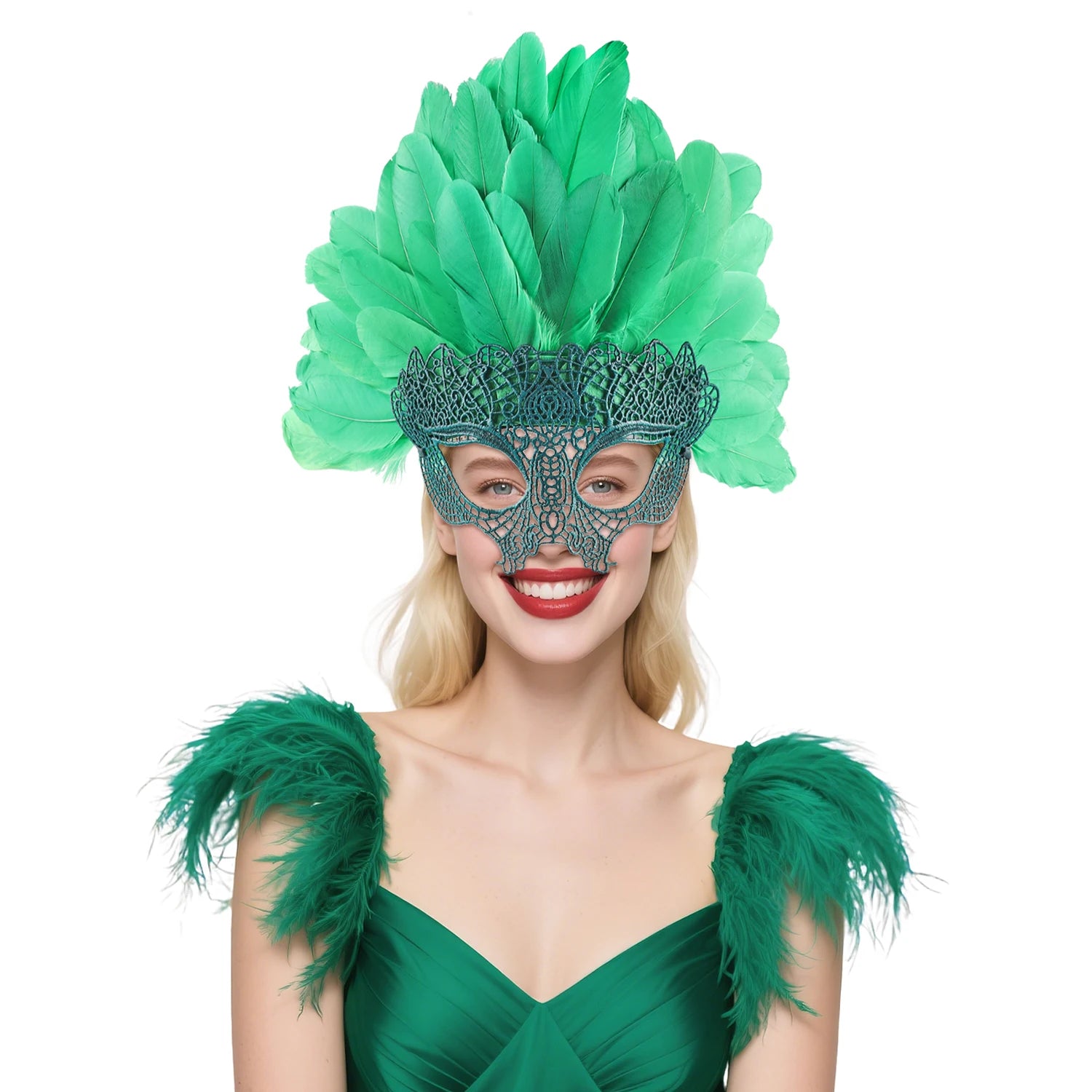 Vibrant Feather Headdress | Showgirl & Masquerade Ball Headpiece | Adult Costume Accessory