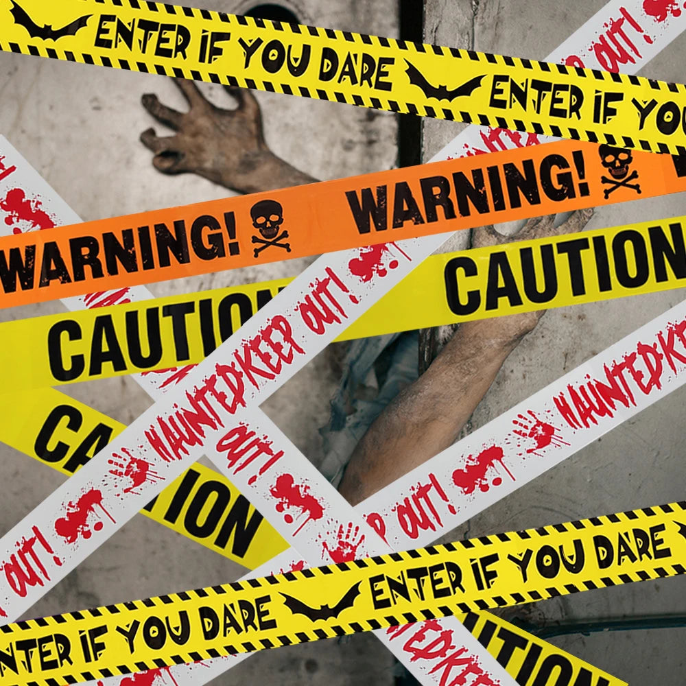 Halloween Caution Tape: Spooky "Enter If You Dare" Decoration