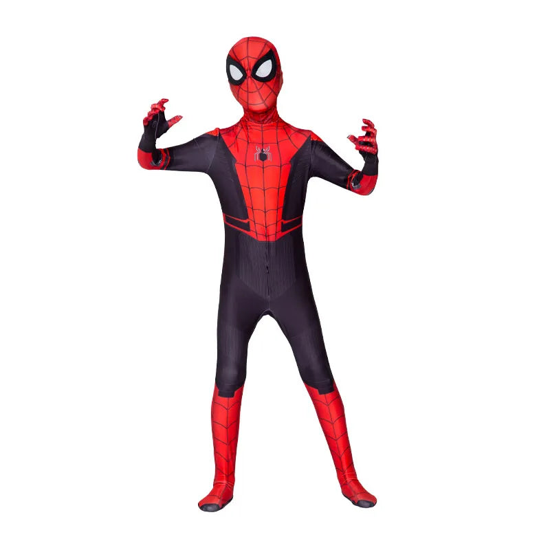 Boys Girls Spiderman Costume Superhero Jumpsuit | Miles Morales Spider-Man Cosplay