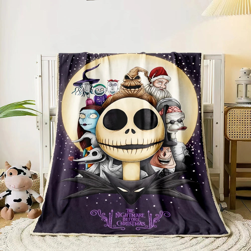Pumpkin King 'Nightmare' Fleece Blanket | Jack Skellington Plush Throw