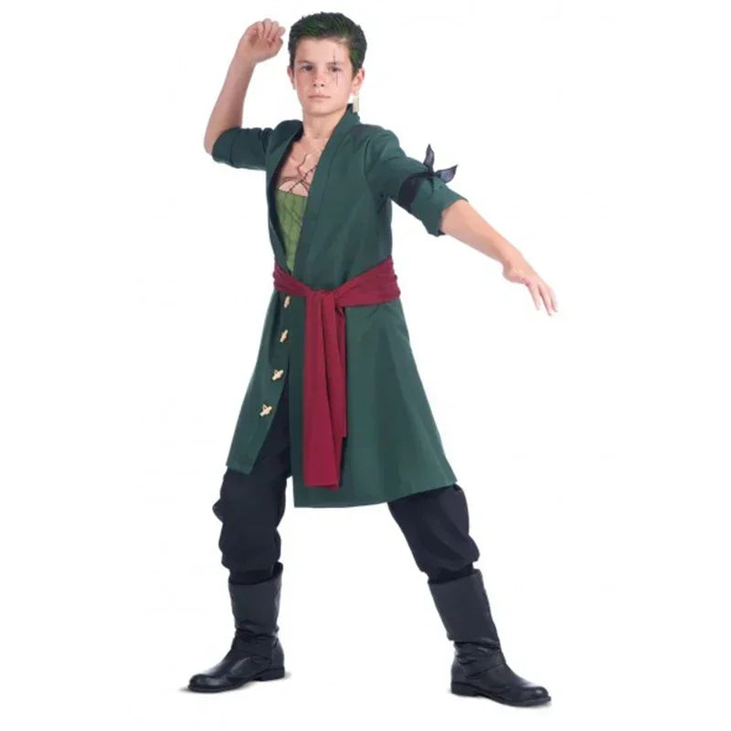 Kids Anime Luffy or Roronoa Zoro Cosplay | Kids Halloween Costume