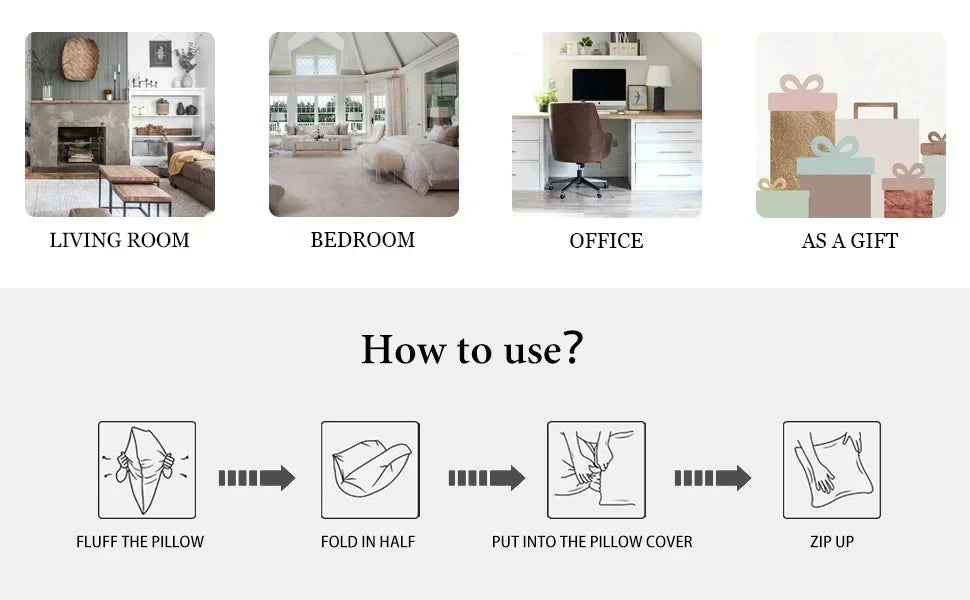 Cute Ghost & Black Cat Pillow Covers | "Happy Halloween" Cushion Case (Case Only)