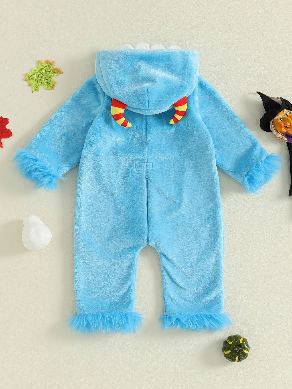 Monstrously Cute! Cozy Pink & Blue Monster Costume Romper - Infant Halloween Costume
