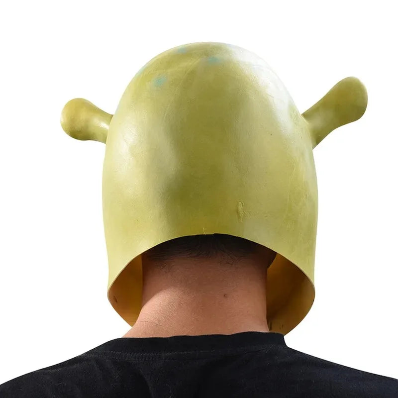 Iconic Green Shrek Ogre Full Head Mask | Funny & Scary Silicone Meme Costume (Adult)