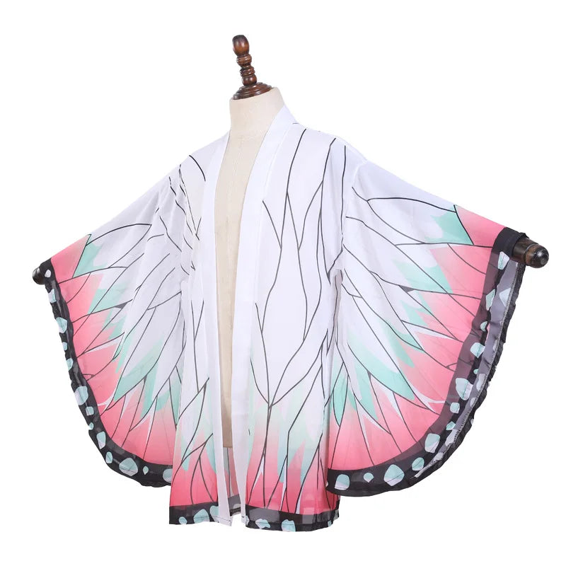 Japanese Anime Kochou Shinobu Cosplay Costume |  Kimono Cardigan
