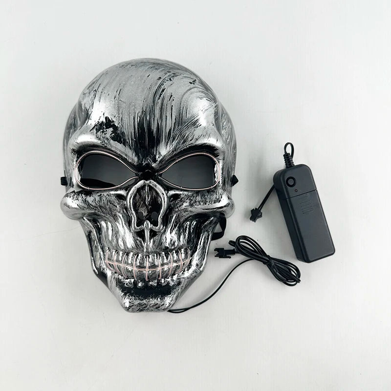 Scary Skeleton Gentleman Mask | Full Head & Chest Latex Horror Mask with Top Hat