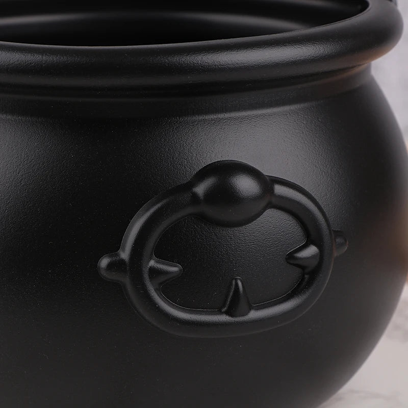 Classic Witch's Cauldron | Black Trick-or-Treat Candy Bucket & Halloween Trick-or-Treating