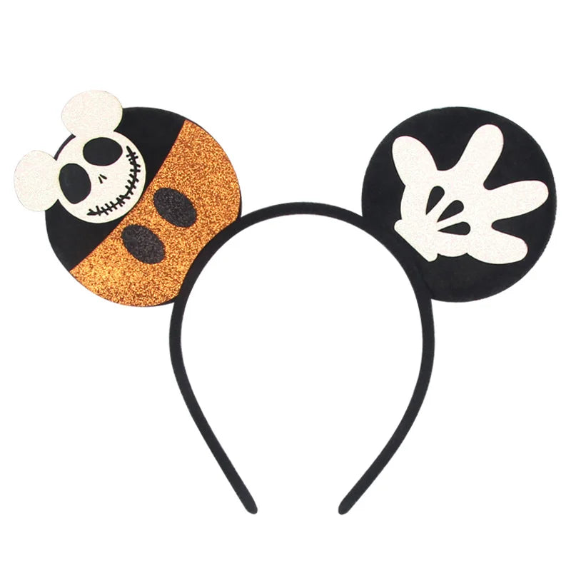 Halloween Mouse Ears Headband | Spooky Theme Park Style Assortment (Bat, Witch, Pumpkin) | Cute Halloween Accessories