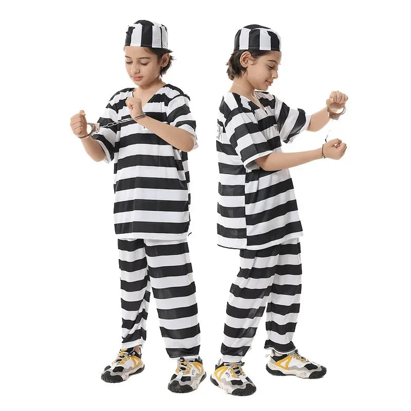 Costume Orange Prisoner Jumpsuit Jailbird Outfit for Halloween